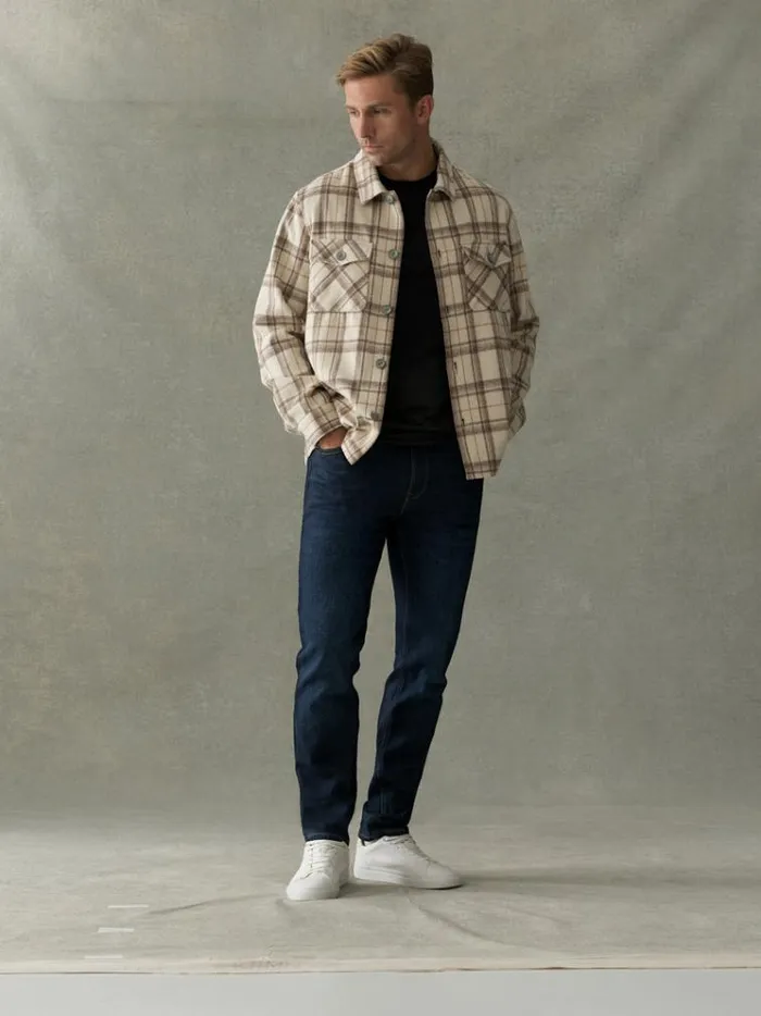 French Connection Coats and Jackets Flannel Jacket Stone 8211 Man
