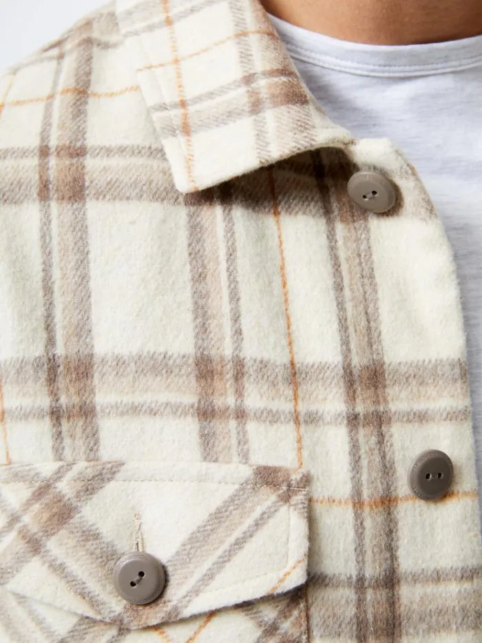 French Connection Coats and Jackets Flannel Jacket Stone 8211 Man