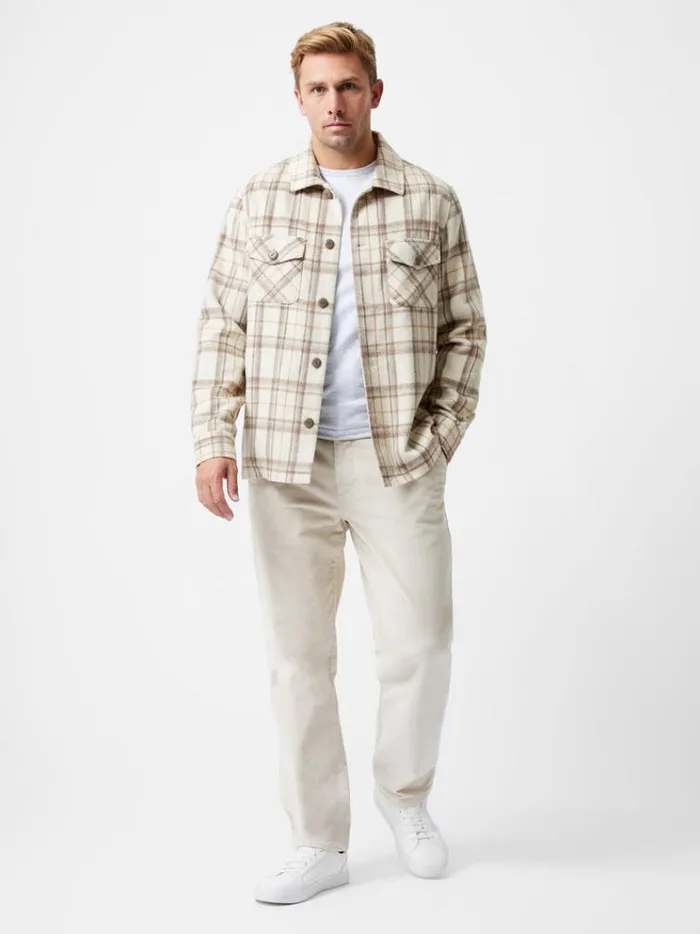 French Connection Coats and Jackets Flannel Jacket Stone 8211 Man