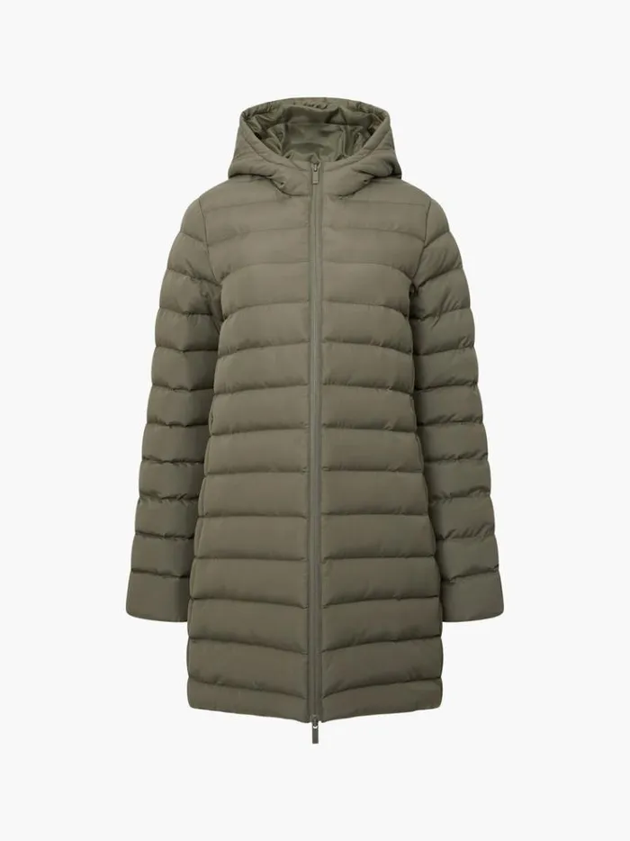 French Connection Coats and Jackets Hooded Puffer Coat Khaki 8211 Woman