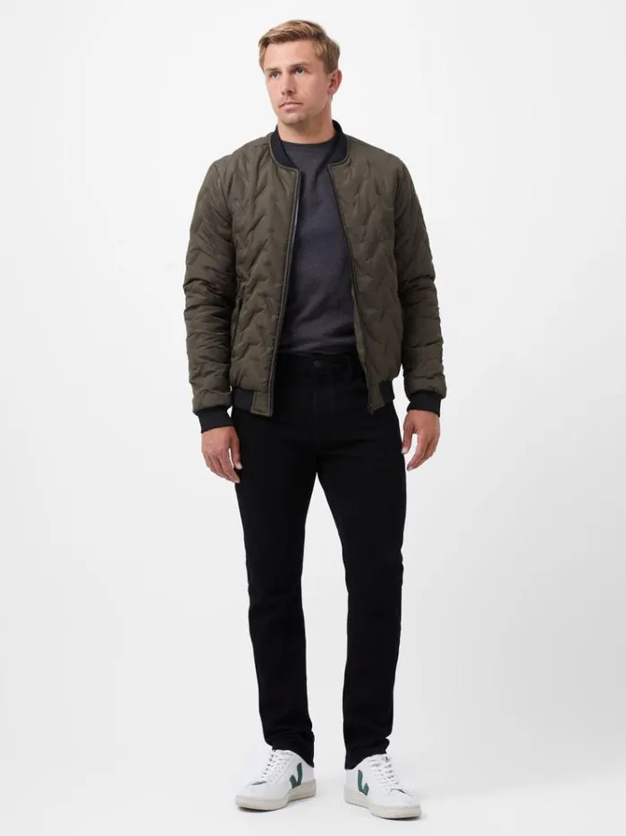 French Connection Coats and Jackets Puffer Bomber Jacket Olive 8211 Man
