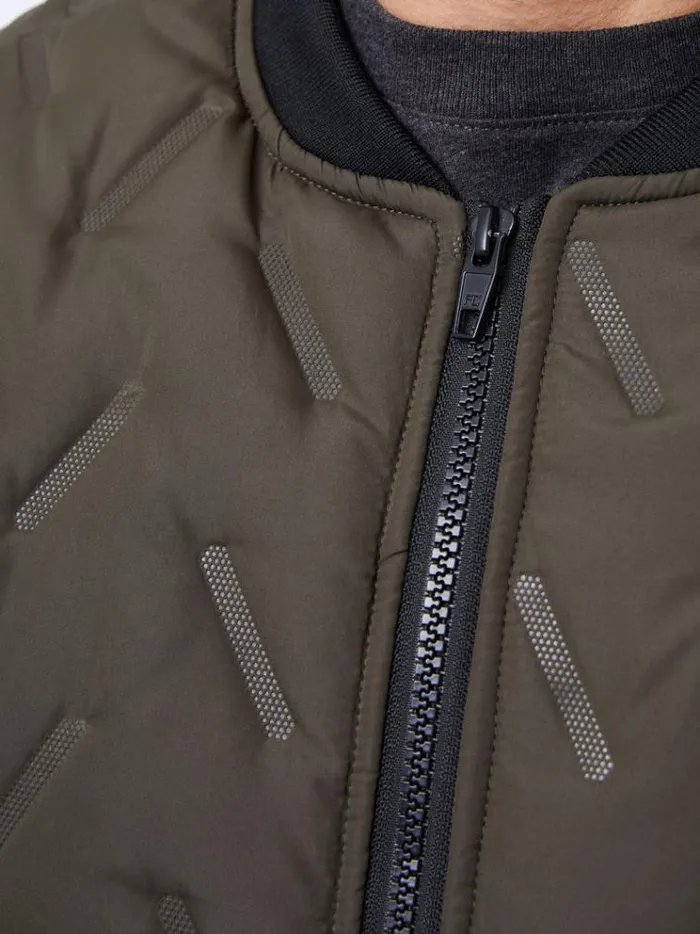 French Connection Coats and Jackets Puffer Bomber Jacket Olive 8211 Man