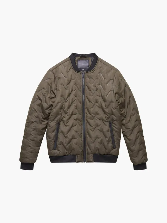 French Connection Coats and Jackets Puffer Bomber Jacket Olive 8211 Man