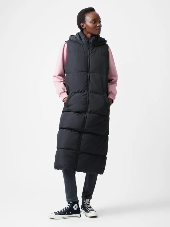 French Connection Coats and Jackets Row Long Gilet Black 8211 Woman
