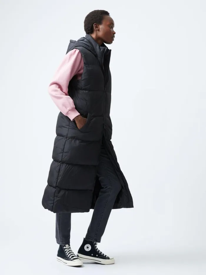 French Connection Coats and Jackets Row Long Gilet Black 8211 Woman
