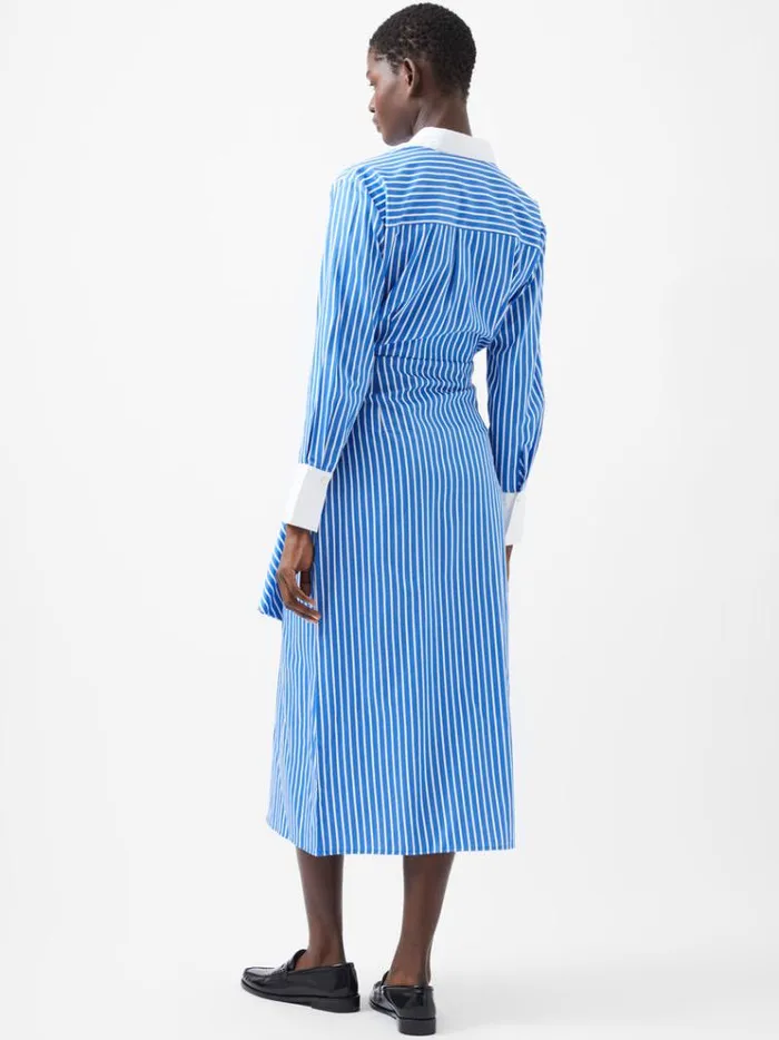 French Connection Dresses Alexis Shirt Dress Whiteblue 8211 Woman