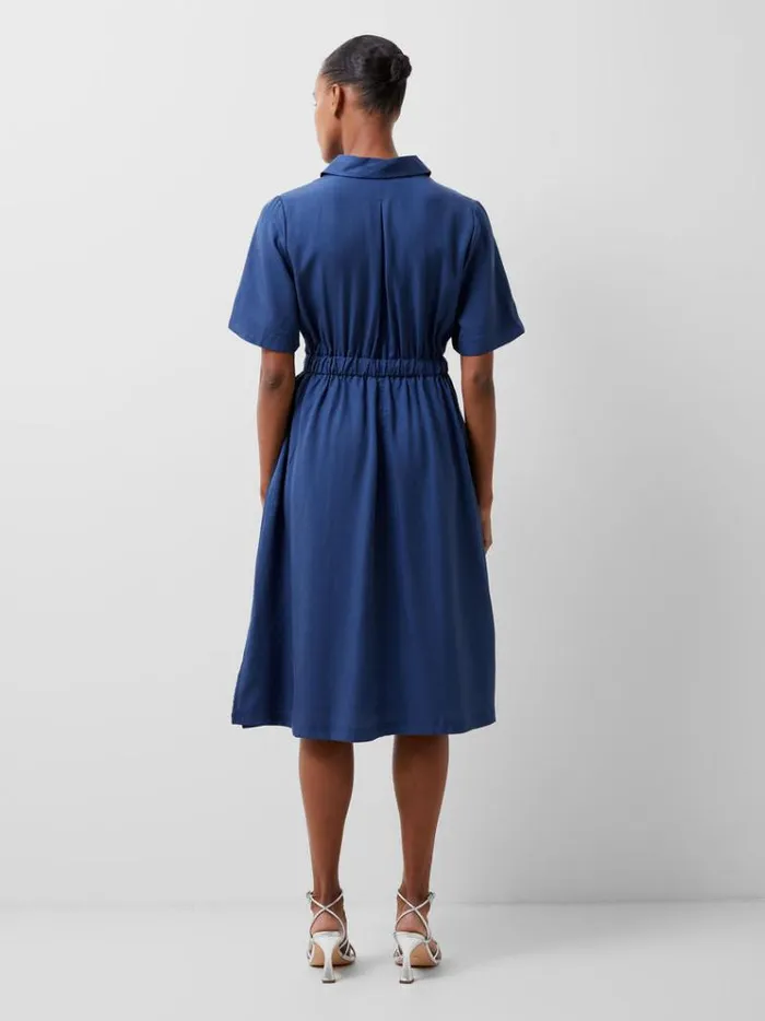 French Connection Dresses Arielle Shirt Dress Midnight Blue 8211 Woman