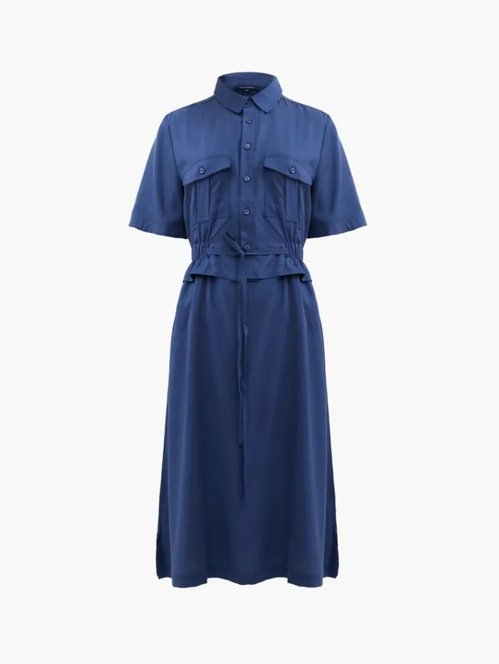 French Connection Dresses Arielle Shirt Dress Midnight Blue 8211 Woman