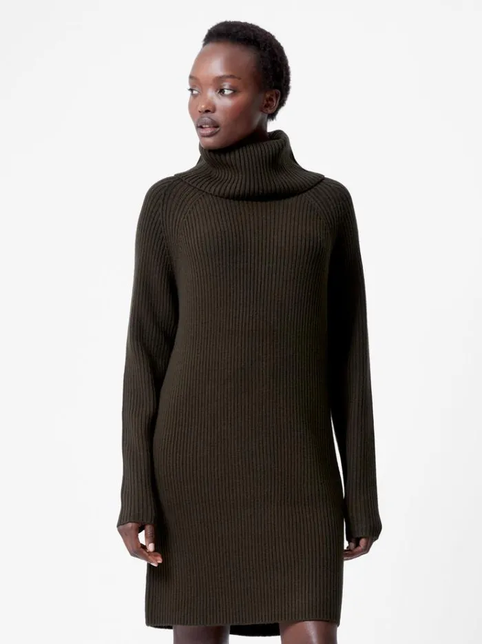 French Connection Dresses Babysoft Ribbed Dress Brunswick Green 8211 Woman