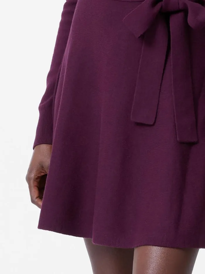 French Connection Dresses Babysoft Wrap Mini Dress Blackberry 8211 Woman