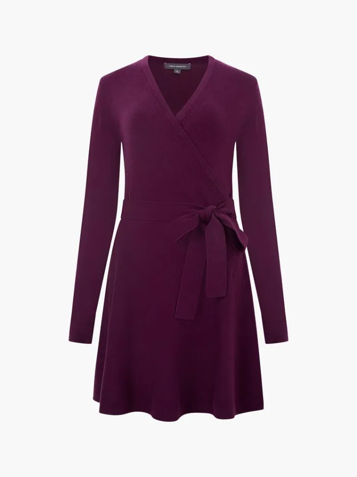 French Connection Dresses Babysoft Wrap Mini Dress Blackberry 8211 Woman