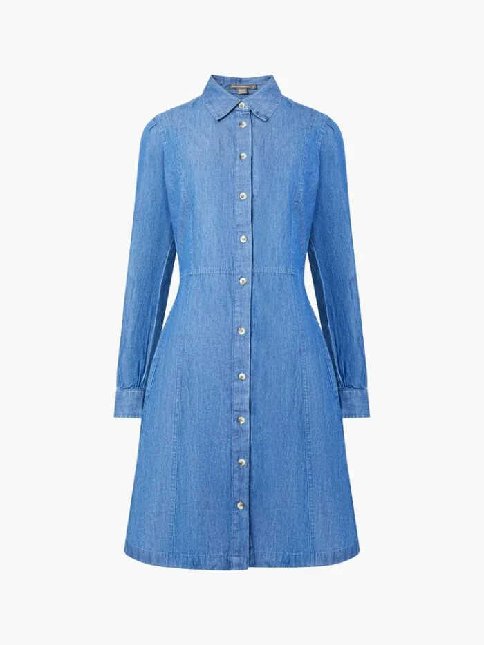 French Connection Dresses Chambray ButtonThrough Shirt Dress Dk Blue Chambray 8211 Woman French Connection Dresses Chambray ButtonThrough Shirt Dress Dk Blue Chambray 8211 Woman