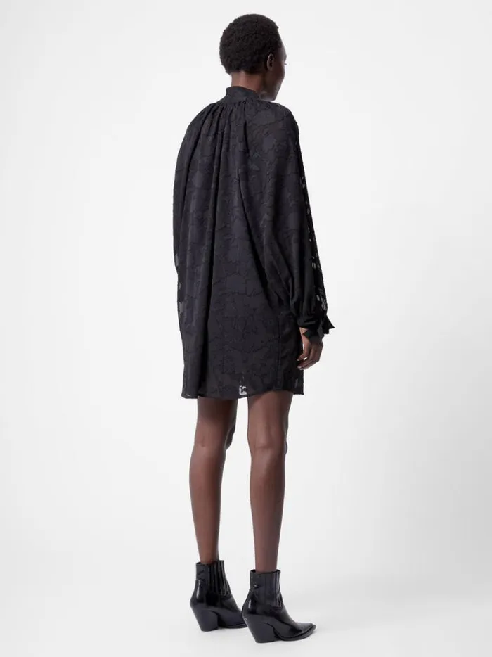 French Connection Dresses Devore Boho Mini Dress Black 8211 Woman