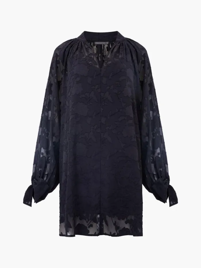 French Connection Dresses Devore Boho Mini Dress Black 8211 Woman