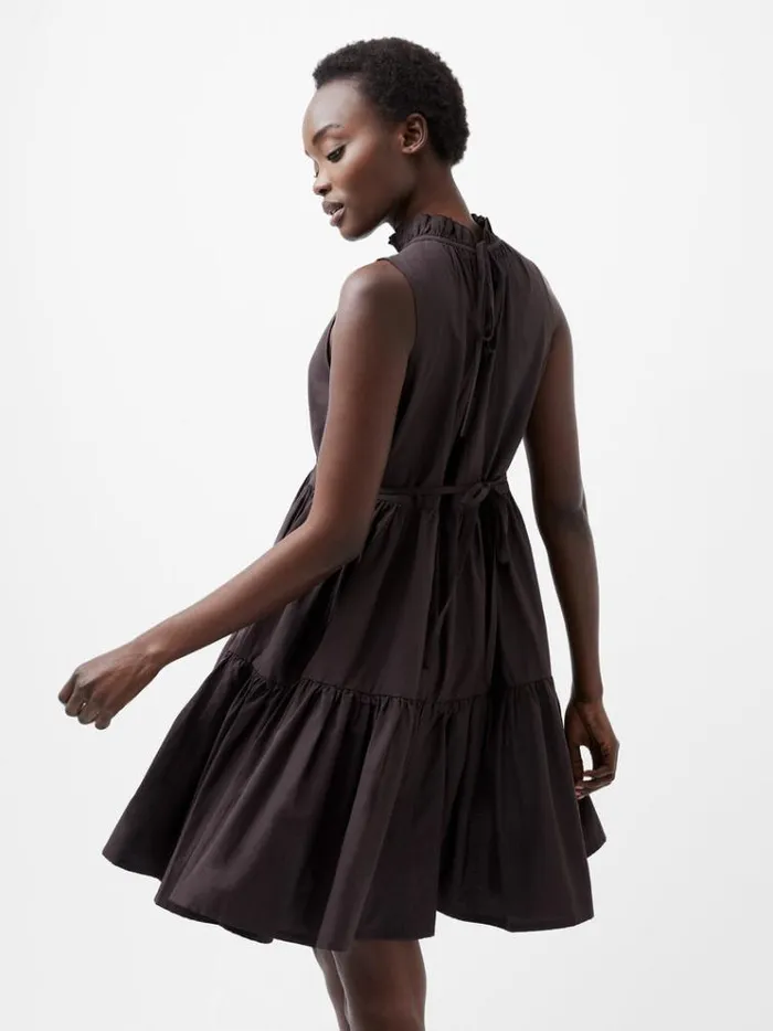 French Connection Dresses Era Poplin Sleeveless Mini Dress Chocolate Torte 8211 Woman French Connection Dresses Era Poplin Sleeveless Mini Dress Chocolate Torte 8211 Woman