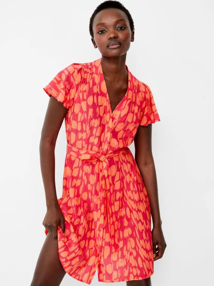 French Connection Dresses Islanna Crepe Short Sleeve Dress Coralazalea 8211 Woman French Connection Dresses Islanna Crepe Short Sleeve Dress Coralazalea 8211 Woman
