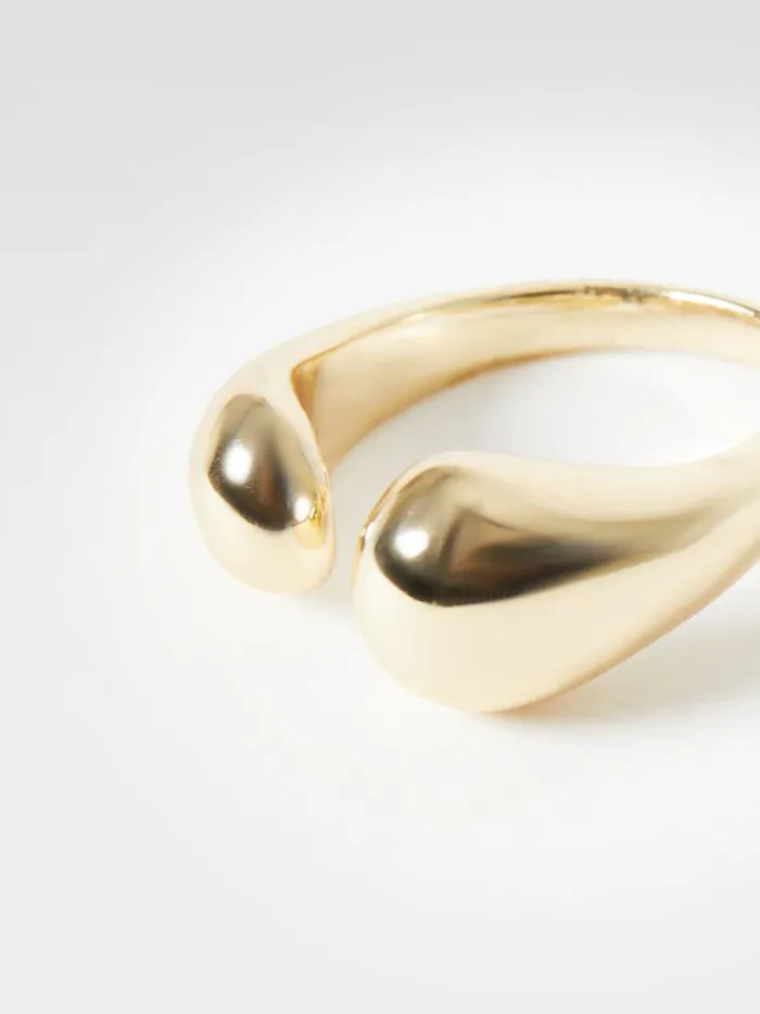 French Connection Jewellery Chunky Open Ring Gold 8211 Woman