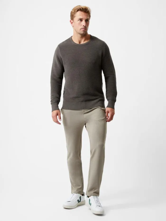 French Connection Knitwear Ottoman Jumper Khaki 8211 Man