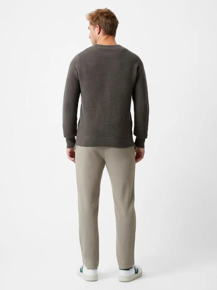 French Connection Knitwear Ottoman Jumper Khaki 8211 Man