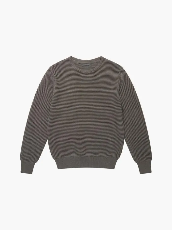 French Connection Knitwear Ottoman Jumper Khaki 8211 Man