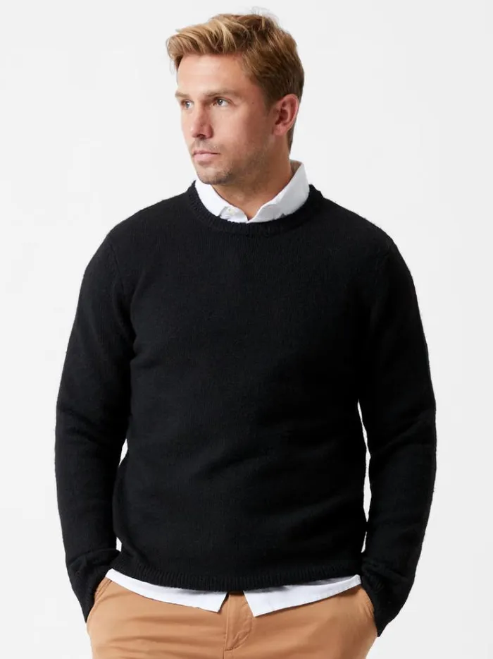 French Connection Knitwear Super Soft Crew Neck Jumper Black 8211 Man
