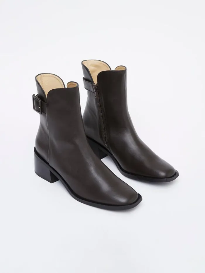 French Connection Shoes Connie Ankle Boots Chocolate 8211 Woman