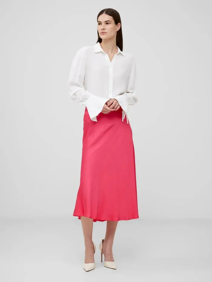 French Connection Skirts and Shorts Ennis Eco Satin Midaxi Slip Skirt Azalea 8211 Woman