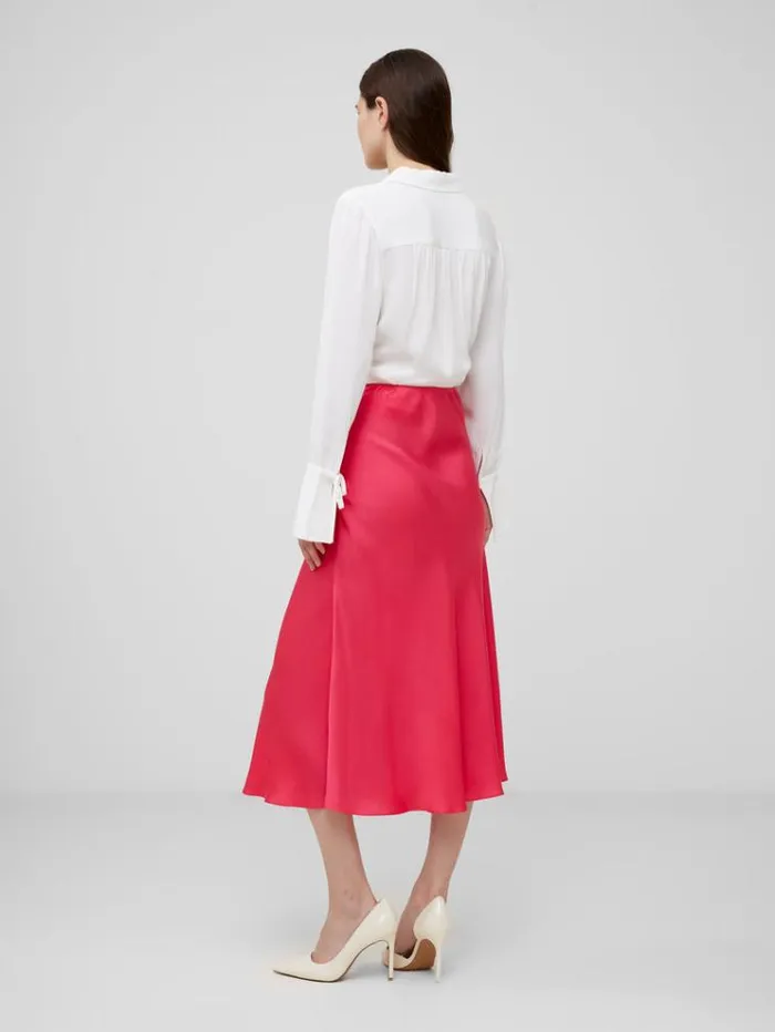 French Connection Skirts and Shorts Ennis Eco Satin Midaxi Slip Skirt Azalea 8211 Woman