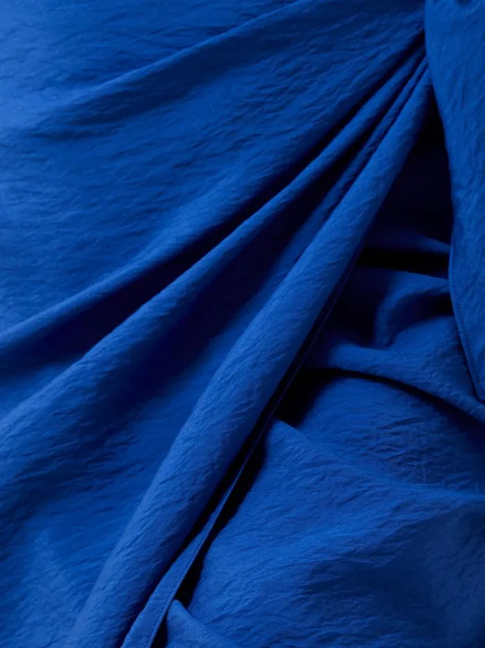 French Connection Skirts and Shorts Faron Drape Midi Skirt Cobalt Blue 8211 Woman