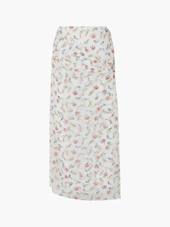 French Connection Skirts and Shorts Floriana Hallie Crinkle Skirt Summer White 8211 Woman