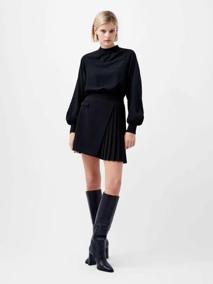 French Connection Skirts and Shorts Harrie Suiting Pleated Mini Skirt Blackout 8211 Woman French Connection Skirts and Shorts Harrie Suiting Pleated Mini Skirt Blackout 8211 Woman