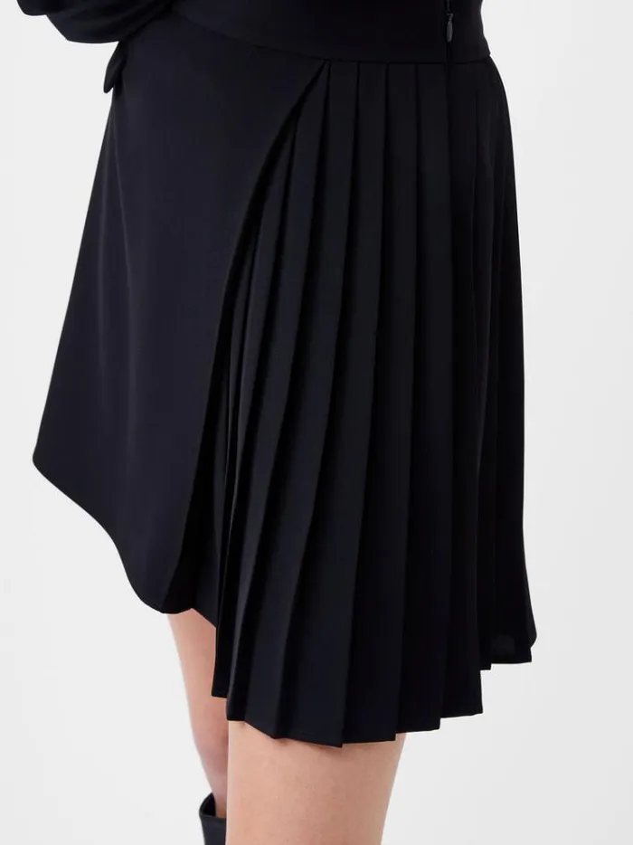 French Connection Skirts and Shorts Harrie Suiting Pleated Mini Skirt Blackout 8211 Woman