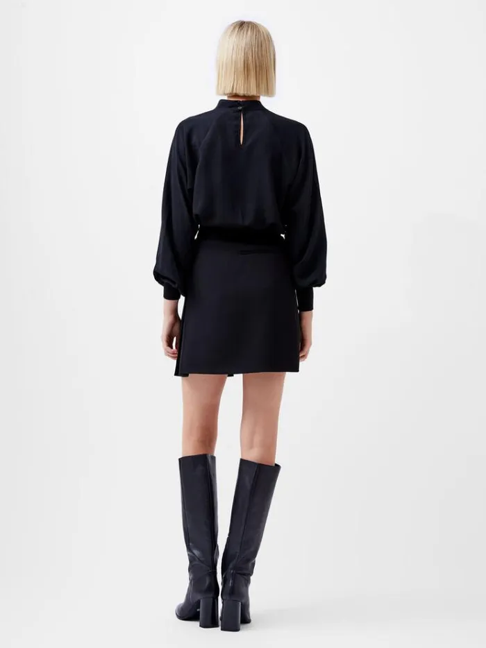 French Connection Skirts and Shorts Harrie Suiting Pleated Mini Skirt Blackout 8211 Woman