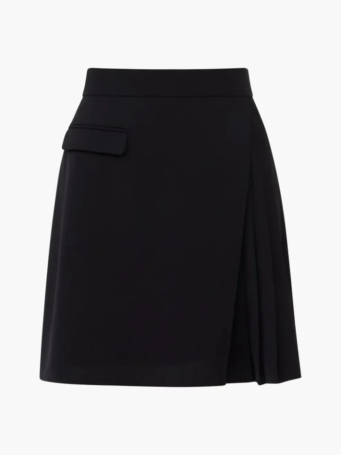 French Connection Skirts and Shorts Harrie Suiting Pleated Mini Skirt Blackout 8211 Woman