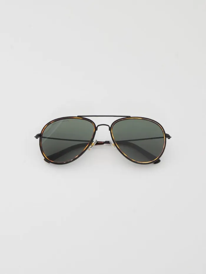 French Connection Sunglasses Metal DFrame Rim Detailed Sunglasses Tort 8211 Man