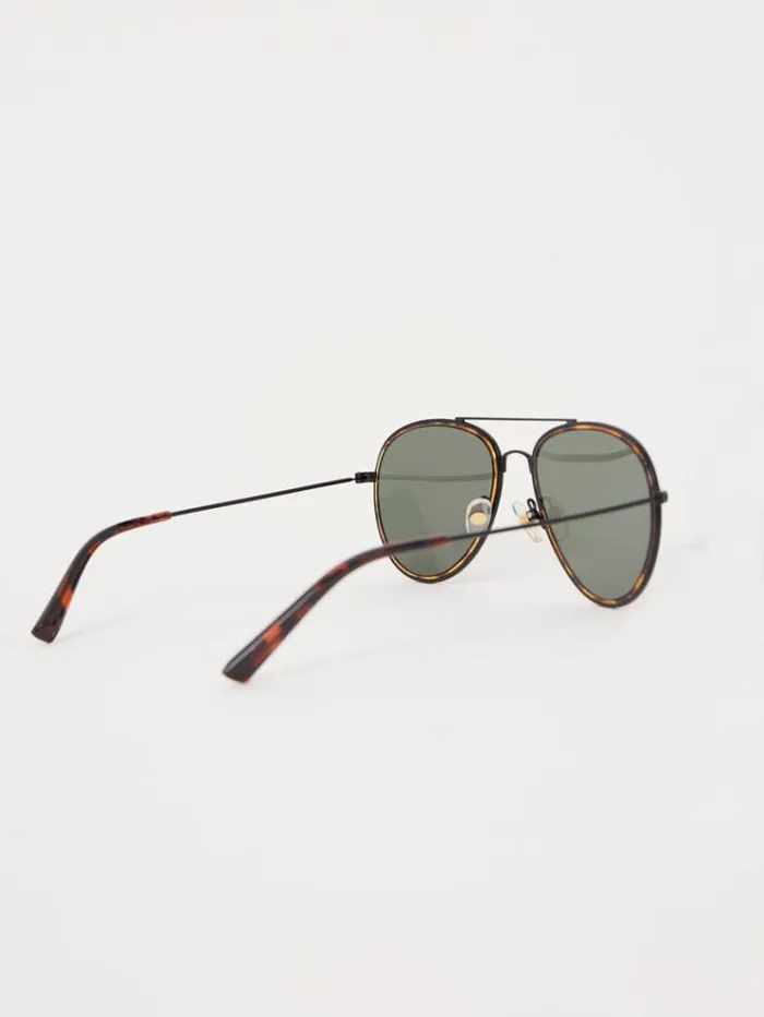 French Connection Sunglasses Metal DFrame Rim Detailed Sunglasses Tort 8211 Man