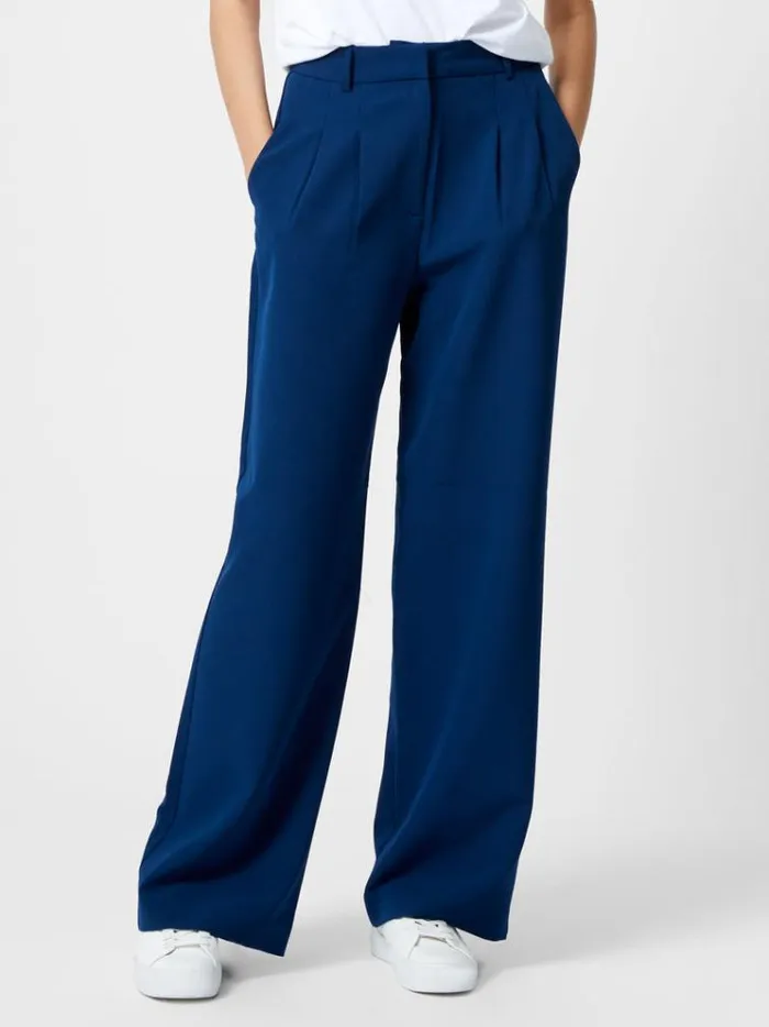 French Connection Trousers Echo Crepe Trousers Midnight Blue 8211 Woman
