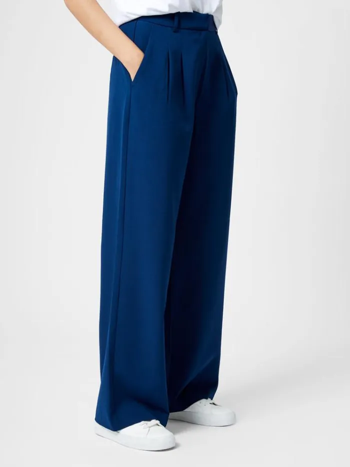 French Connection Trousers Echo Crepe Trousers Midnight Blue 8211 Woman