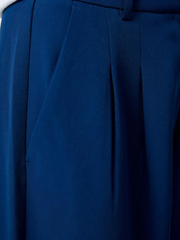 French Connection Trousers Echo Crepe Trousers Midnight Blue 8211 Woman