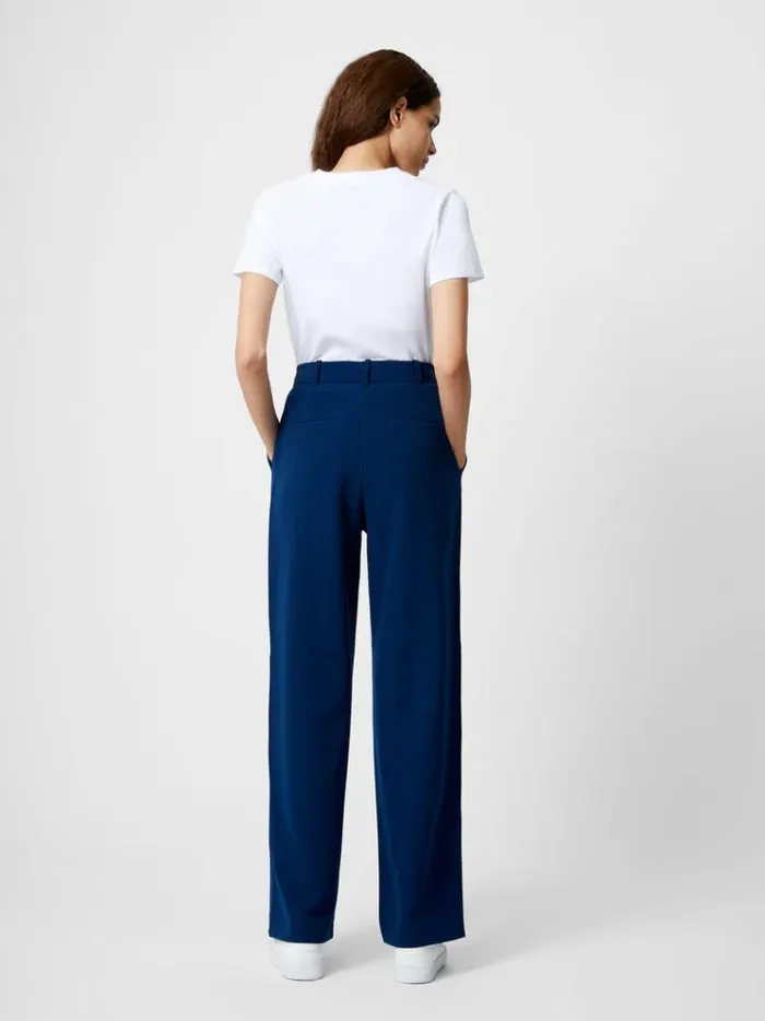 French Connection Trousers Echo Crepe Trousers Midnight Blue 8211 Woman