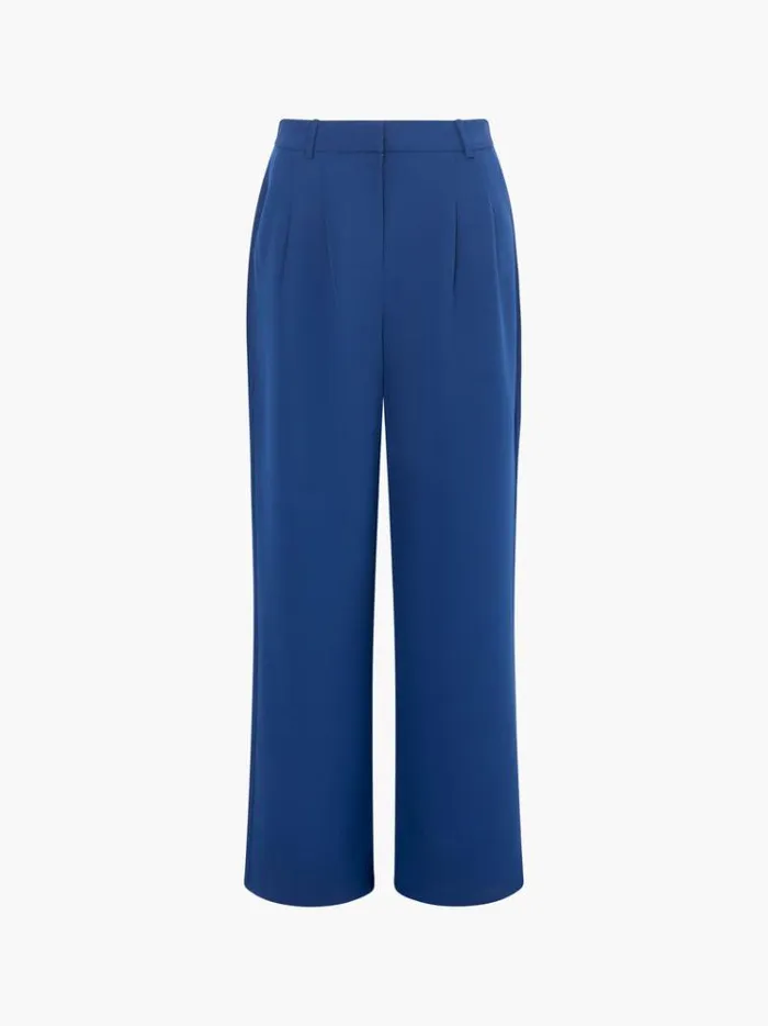 French Connection Trousers Echo Crepe Trousers Midnight Blue 8211 Woman