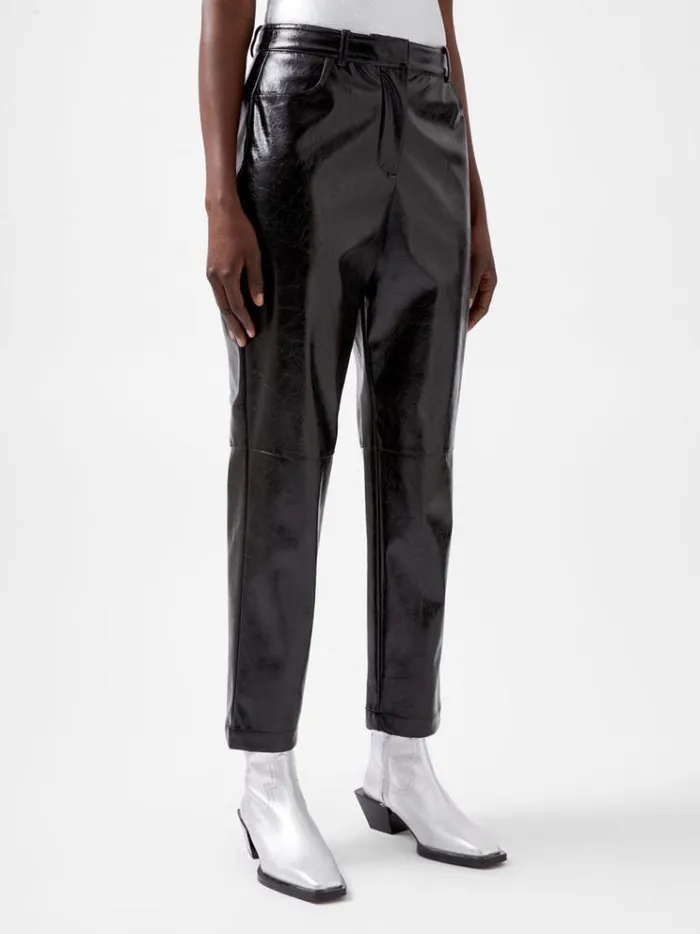 French Connection Trousers Emmett Pu Tapered Trousers Blackout 8211 Woman