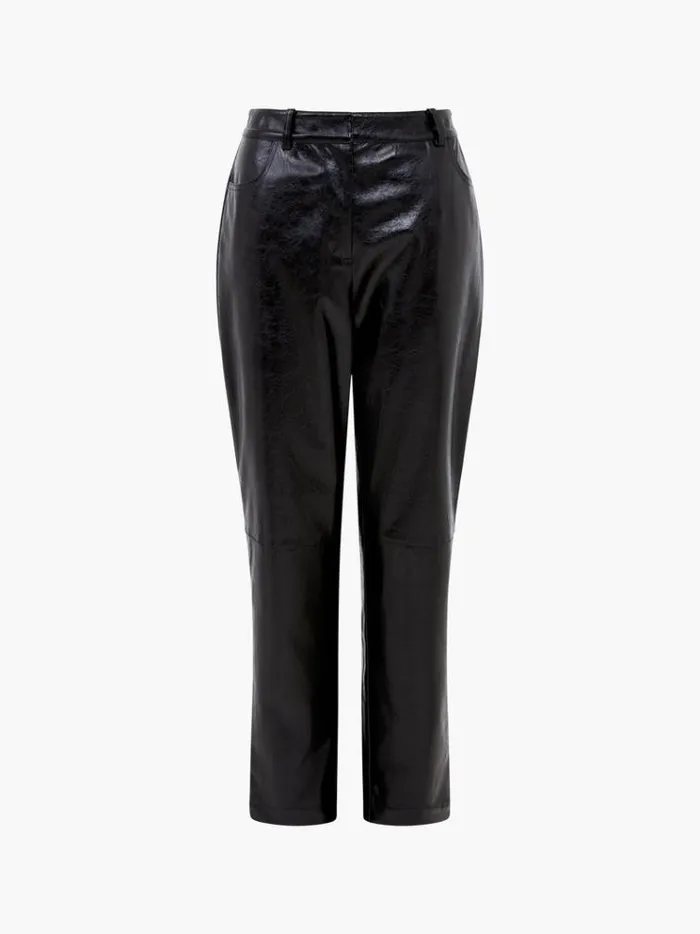 French Connection Trousers Emmett Pu Tapered Trousers Blackout 8211 Woman