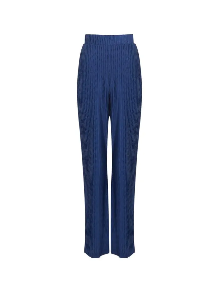 French Connection Trousers Scarlette Plisse Trousers Midnight Blue 8211 Woman