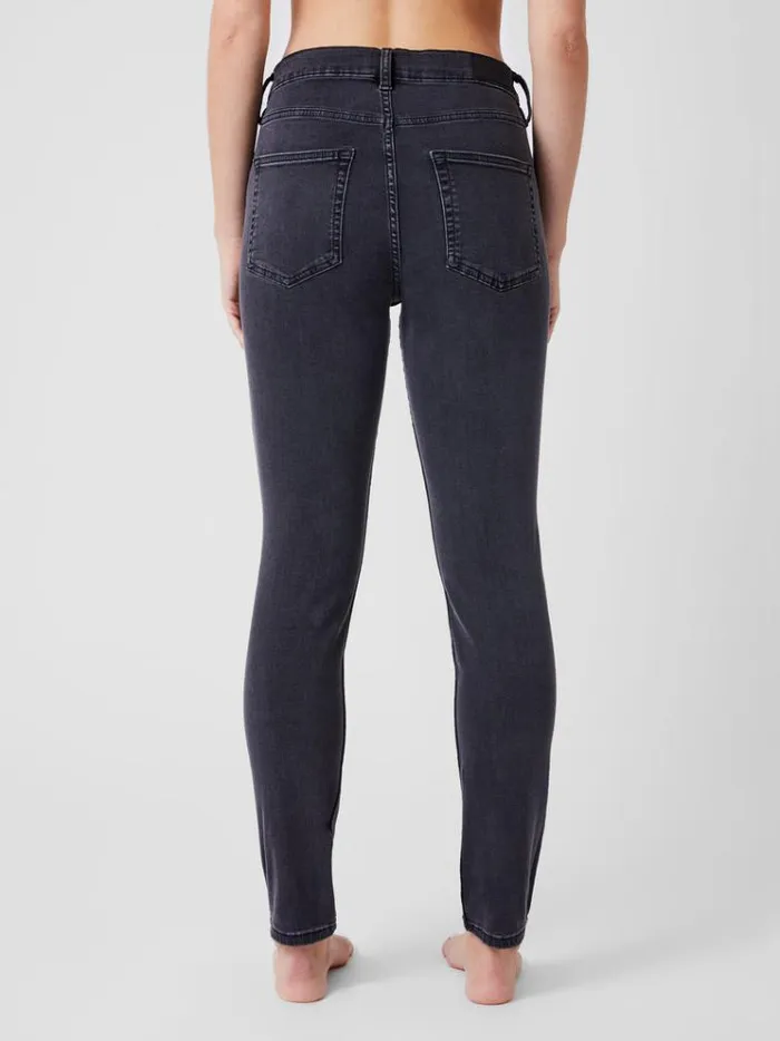 French Connection Trousers Soft Stretch Denim High Rise Skinny Jeans 30 Inch Charcoal 8211 Woman
