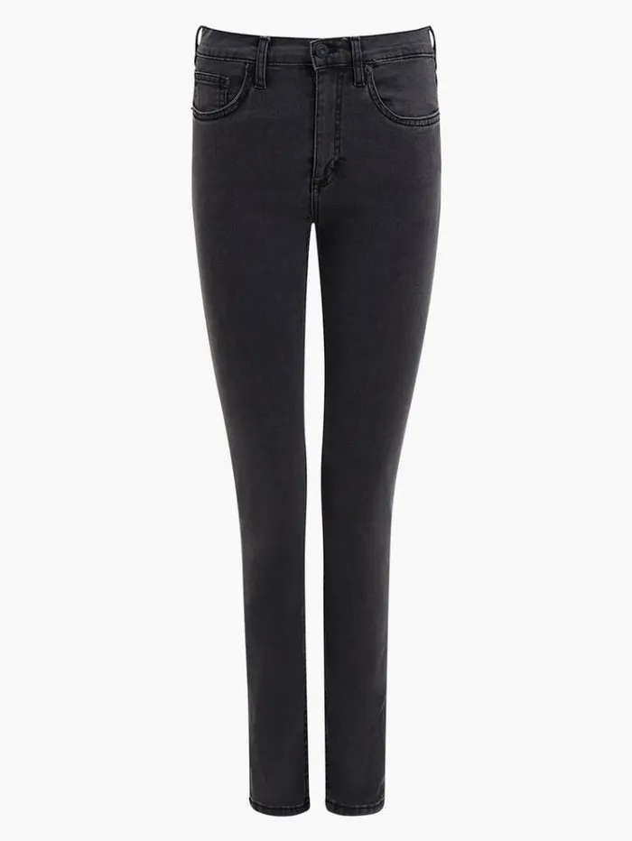 French Connection Trousers Soft Stretch Denim High Rise Skinny Jeans 30 Inch Charcoal 8211 Woman