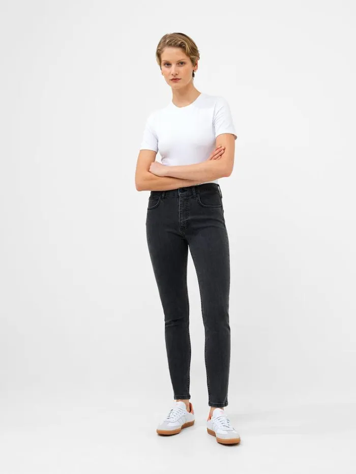 French Connection Trousers Soft Stretch Denim High Rise Skinny Jeans 30 Inch Charcoal 8211 Woman