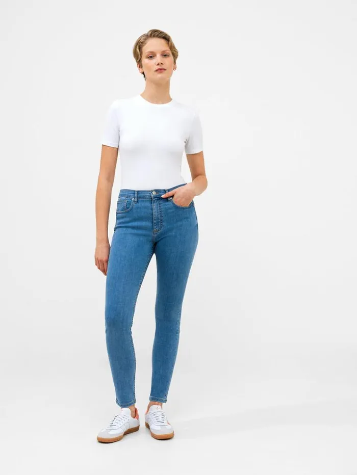 French Connection Trousers Soft Stretch Denim High Rise Skinny Jeans 30 Inch Light Wash 8211 Woman