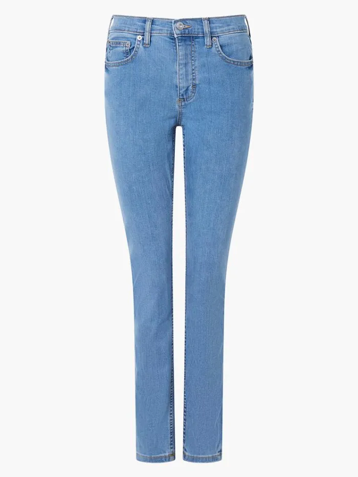 French Connection Trousers Soft Stretch Denim High Rise Skinny Jeans 30 Inch Light Wash 8211 Woman
