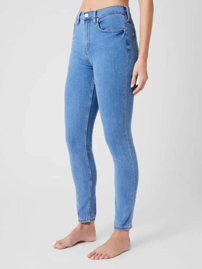 French Connection Trousers Soft Stretch Denim High Rise Skinny Jeans 30 Inch Light Wash 8211 Woman